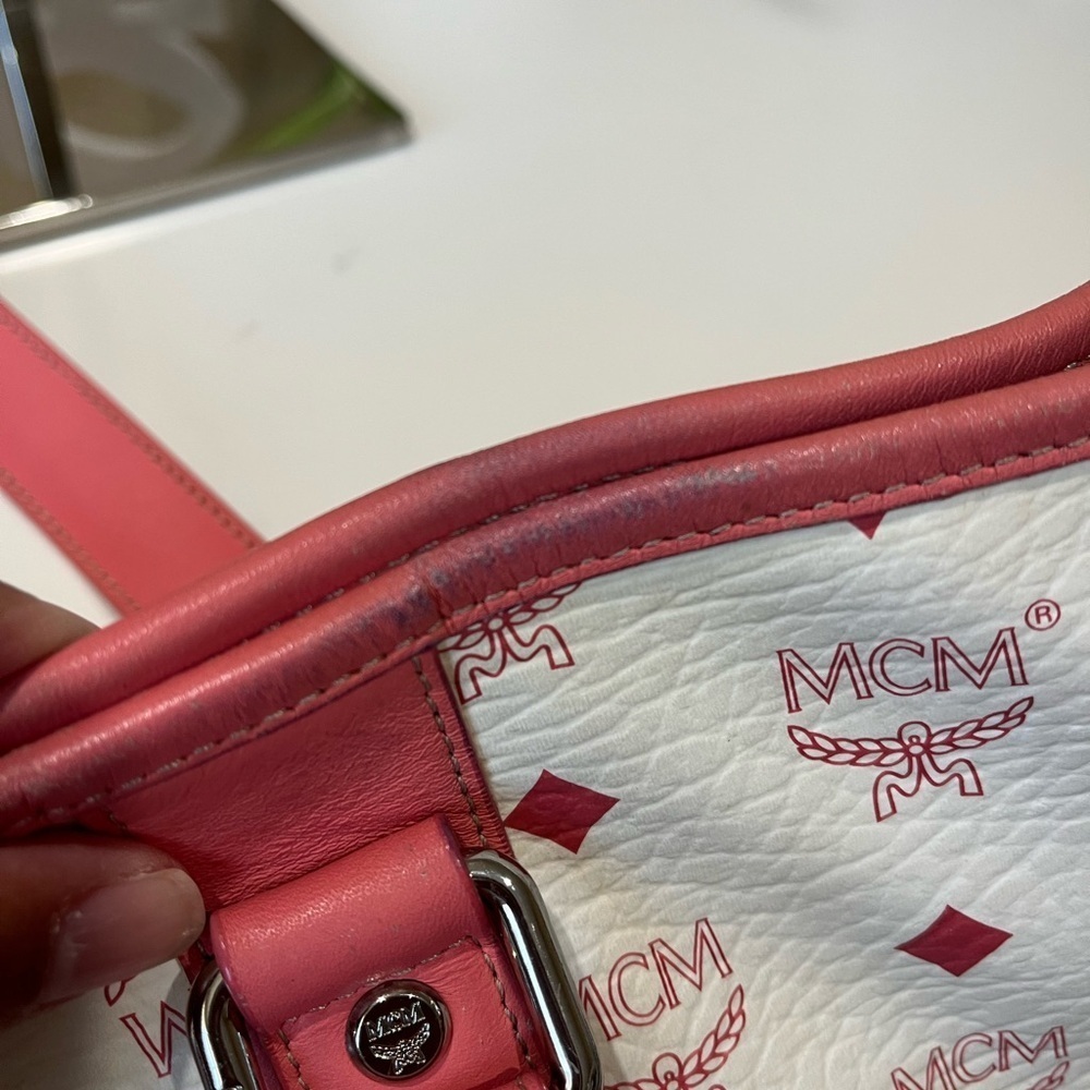 MCM WHITE VISETOS SHOPPING TOTE - Picture 9 of 16